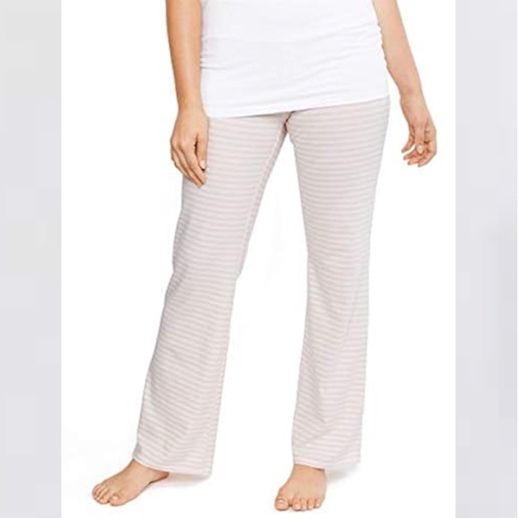 Motherhood Maternity Sleep Pink Striped Pajama Pants - Small - Picture 1 of 10